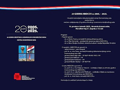 Velika obljetnica: 20 godina Hrvatskog memorijalno-dokumentacijskog centra Domovinskog rata (HMDCDR)